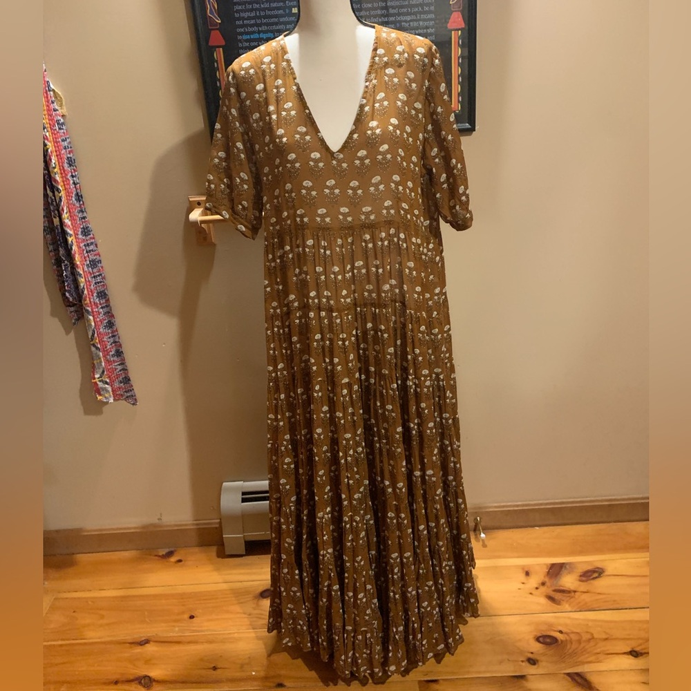 Daughters of India Brown Floral Dress